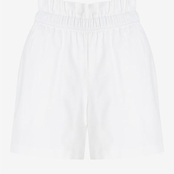 Express Super High Waisted Linen Blend Pull on Paperbag Shorts - Picture 4 of 6